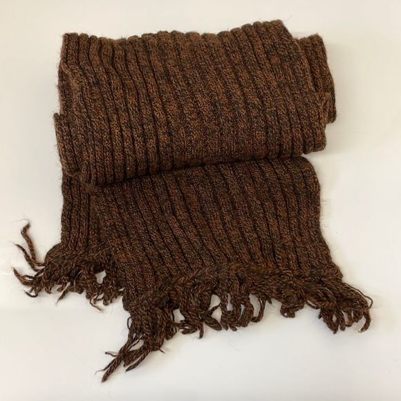 Vintage Benetton Black/Brown Scarf - Picture 1 of 3